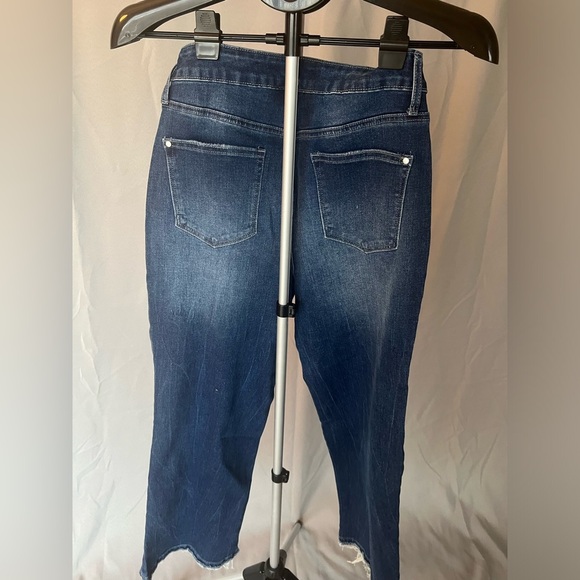 STRETCH JEANS DISTRESSED HEM - Picture 13 of 15